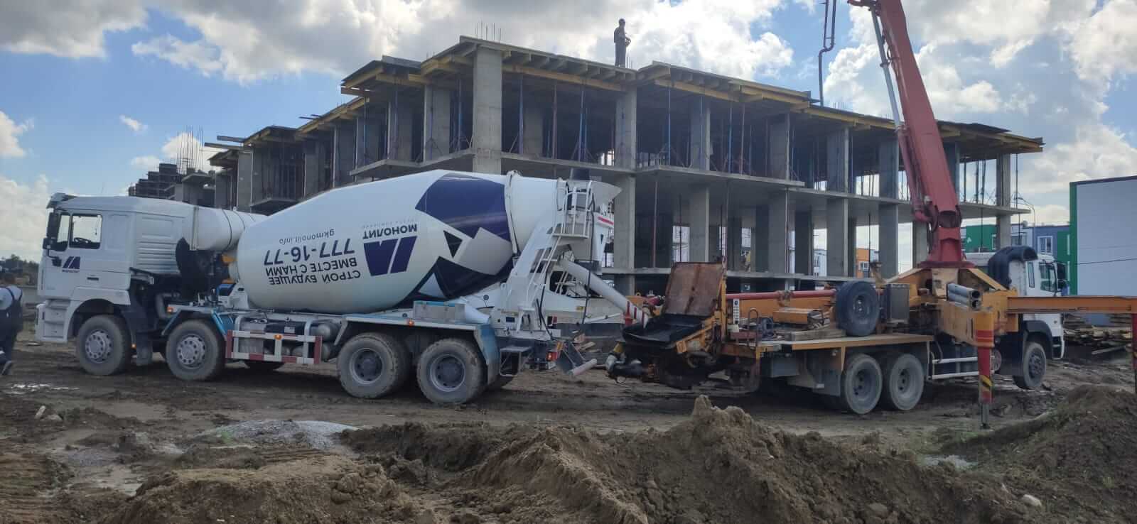 Как бетононасос сокращает потери и снижает опасность на строительных площадках